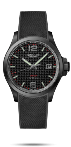 Longines Conquest V.H.P. 43 PVD / Carbon / Rubber L3.726.2.66.9