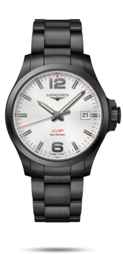 Longines Conquest V.H.P. 43 PVD / Silver / Bracelet L3.726.2.76.6