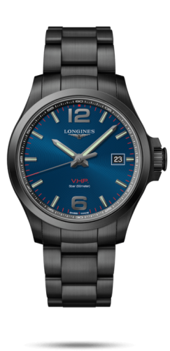 Longines Conquest V.H.P. 43 PVD / Blue / Bracelet L3.726.2.96.6