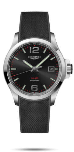 Longines Conquest V.H.P. 43 Stainless Steel / Black / Rubber L3.726.4.56.9
