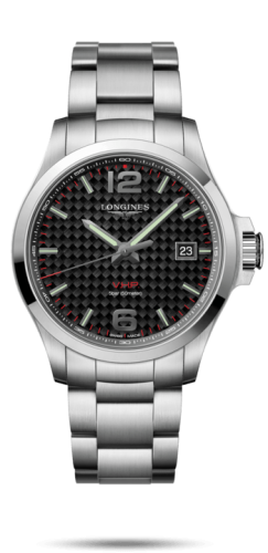 Longines Conquest V.H.P. 43 Stainless Steel / Carbon / Bracelet L3.726.4.66.6