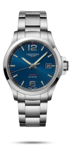 Longines Conquest V.H.P. 43 Stainless Steel / Blue / Bracelet L3.726.4.96.6