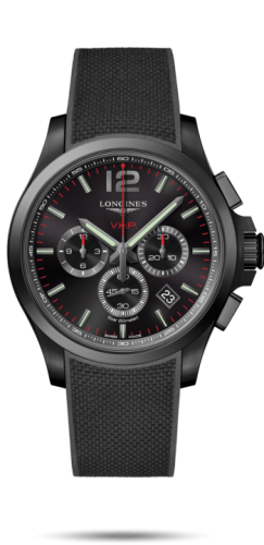 Longines Conquest V.H.P. Chronograph 44 PVD / Black / Rubber L3.727.2.56.9