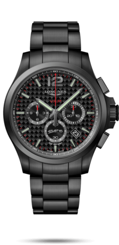 Longines Conquest V.H.P. Chronograph 44 PVD / Carbon / Bracelet L3.727.2.66.6