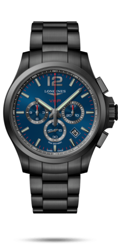 Longines Conquest V.H.P. Chronograph 44 PVD / Blue / Bracelet L3.727.2.96.6