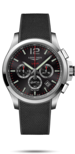 Longines Conquest V.H.P. Chronograph 44 Stainless Steel / Black / Rubber L3.727.4.56.9
