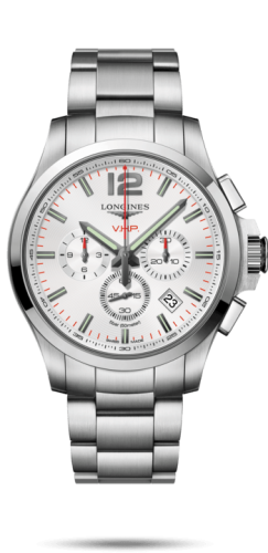 Longines Conquest V.H.P. Chronograph 44 Stainless Steel / Silver / Bracelet L3.727.4.76.6