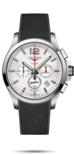 Longines Conquest V.H.P. Chronograph 44 Stainless Steel / Silver / Rubber L3.727.4.76.9