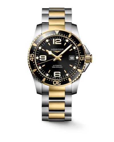 Longines HydroConquest 41 Automatic Stainless Steel - Yellow Gold / Black L3.742.3.56.7
