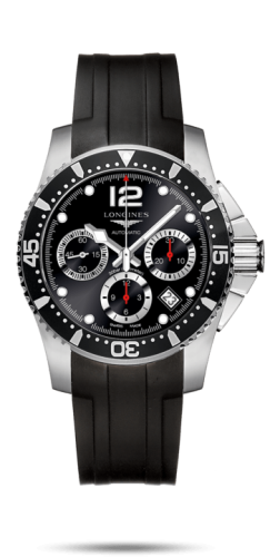 Longines HydroConquest 41 Automatic Chronograph Stainless Steel / Black / Rubber L3.744.4.56.2