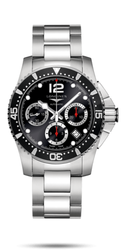 Longines HydroConquest 41 Automatic Chronograph Stainless Steel / Black / Bracelet L3.744.4.56.6