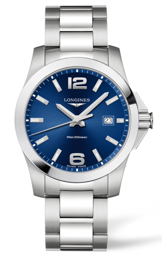 Longines Conquest Quartz 41 Stainless Steel / Blue / Bracelet L3.759.4.96.6