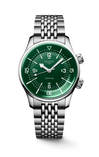 Longines Heritage Legend Diver 39 Stainless Steel / Green / Bracelet L3.764.4.06.6