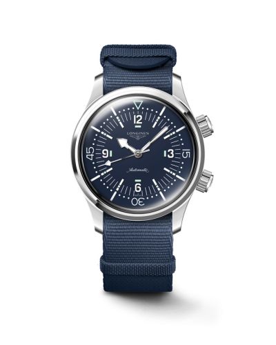 Longines Heritage Legend Diver 39 Stainless Steel / Blue / NATO L3.764.4.90.2