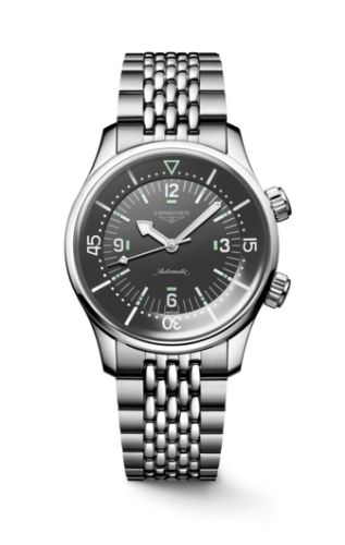 Longines Heritage Legend Diver 39 Stainless Steel / Grey / Bracelet L3.764.4.99.6