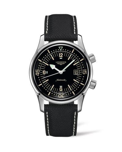 Longines Legend Diver Date Stainless Steel / Black / Calf XL L3.774.4.50.2