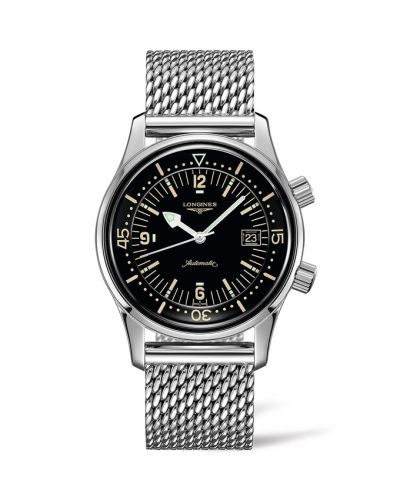 Longines Legend Diver Date Stainless Steel / Black / Milanese L3.774.4.50.6
