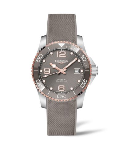 Longines HydroConquest 39 Automatic Stainless Steel - Pink Gold / Grey / Rubber L3.780.3.78.9