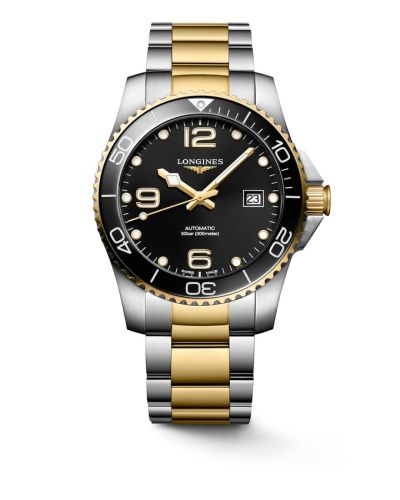 Longines HydroConquest 41 Automatic Stainless Steel - Yellow Gold / Black / Bracelet L3.781.3.56.7