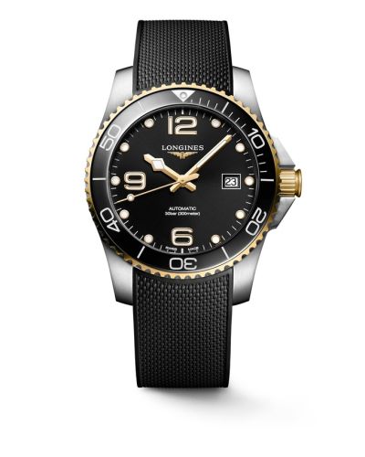 Longines HydroConquest 41 Automatic Stainless Steel - Yellow Gold / Black / Rubber L3.781.3.56.9