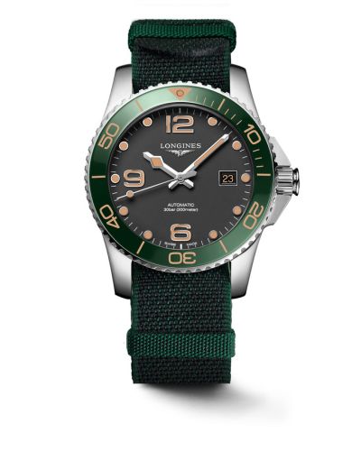 Longines HydroConquest 41 Automatic Stainless Steel / Matte Black / NATO L3.781.4.05.2