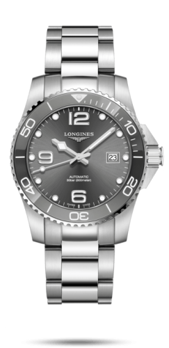 Longines HydroConquest 41 Automatic Stainless Steel / Ceramic / Grey / Bracelet L3.781.4.76.6