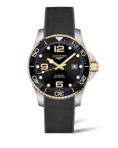 Longines HydroConquest 43 Automatic Stainless Steel - Yellow Gold / Black / Rubber L3.782.3.56.9