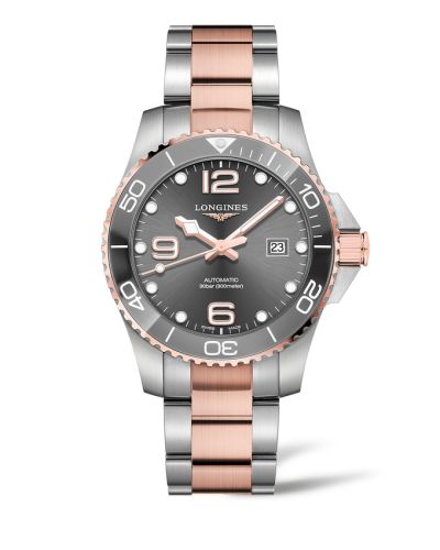 Longines HydroConquest 43 Automatic Stainless Steel - Pink Gold / Grey / Bracelet L3.782.3.78.7