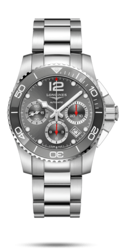 Longines HydroConquest 41 Automatic Chronograph Stainless Steel / Ceramic / Grey / Bracelet L3.783.4.76.6