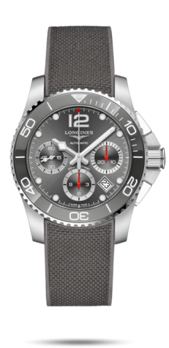 Longines HydroConquest 41 Automatic Chronograph Stainless Steel / Ceramic / Grey / Rubber L3.783.4.76.9