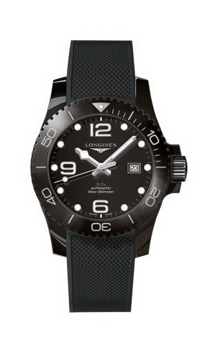 Longines Hydroconquest 43 Automatic Ceramic / Black / Rubber L3.784.4.56.9
