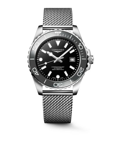Longines Hydroconquest Automatic 42 Stainless Steel / Black / Mesh L3.788.4.70.6