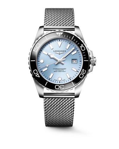 Longines Hydroconquest Automatic 42 Stainless Steel / Frosted Blue / Mesh L3.788.4.99.6