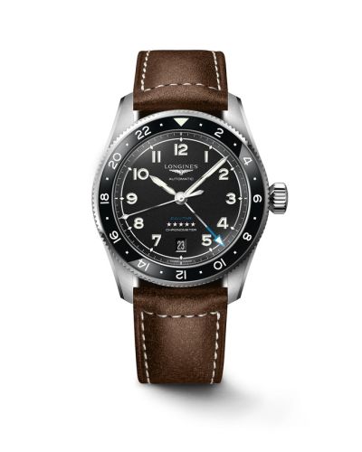 Longines Spirit Zulu Time 39 Stainless Steel / Black / Strap L3.802.4.53.2