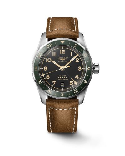 Longines Spirit Zulu Time 39 Stainless Steel / Anthracite / Strap L3.802.4.63.2