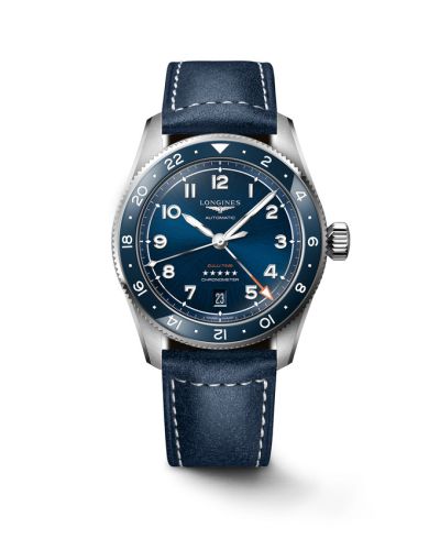 Longines Spirit Zulu Time 39 Stainless Steel / Blue / Strap L3.802.4.93.2