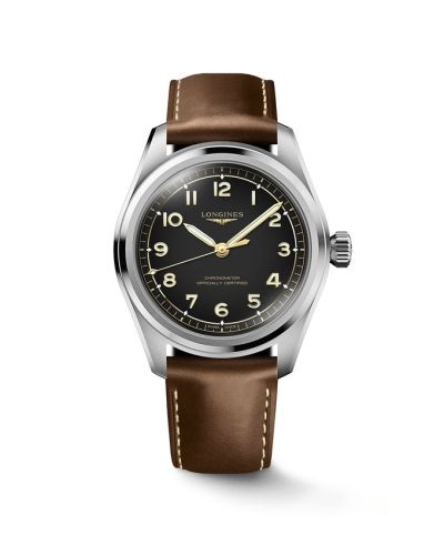 Longines Spirit Automatic 39 Stainless Steel / Black / Leather L3.809.4.53.2