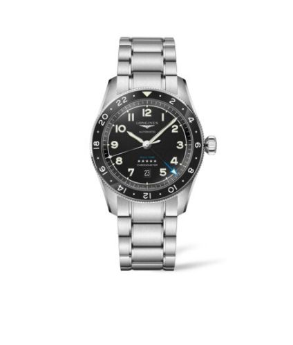 Longines Spirit Zulu Time 42 Black / Bracelet L3.812.4.53.6