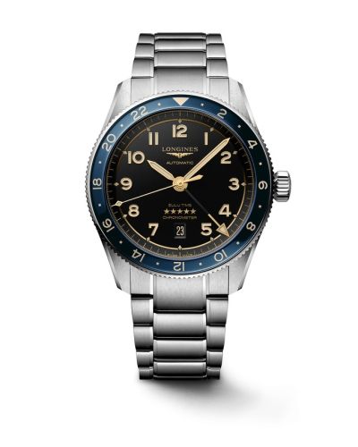 Longines Spirit Zulu Time 42 Stainless Steel / Black - Blue / Bracelet L3.812.4.60.6