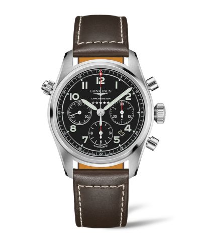 Longines Spirit Chronograph 42 Black / Strap L3.820.4.53.0