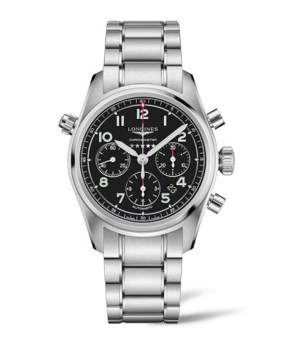 Longines Spirit Chronograph 42 Black / Bracelet L3.820.4.53.6