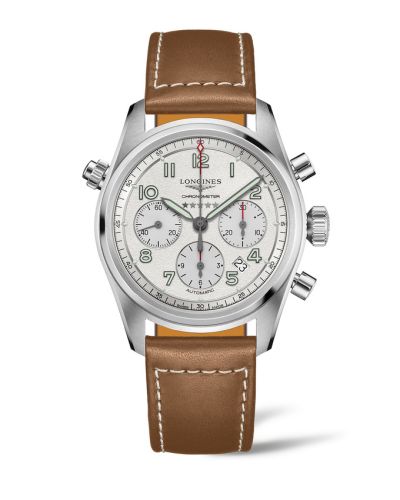Longines Spirit Chronograph 42 Silver / Strap L3.820.4.73.2