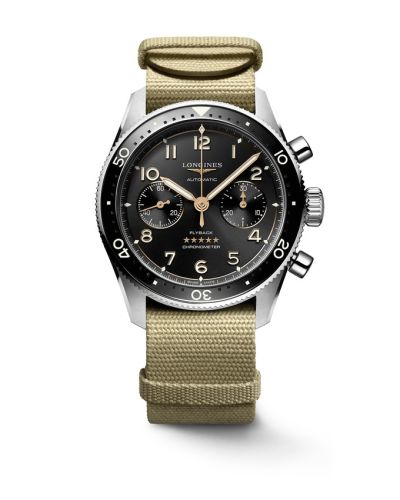 Longines Spirit Flyback 42 Stainless Steel / Black / NATO L3.821.4.53.9