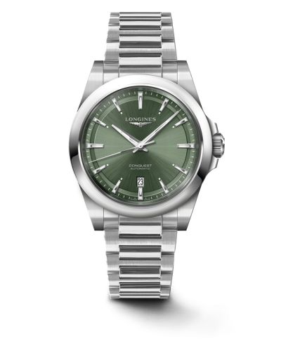Longines Conquest 41 Stainless Steel / Green / Bracelet L3.830.4.02.6