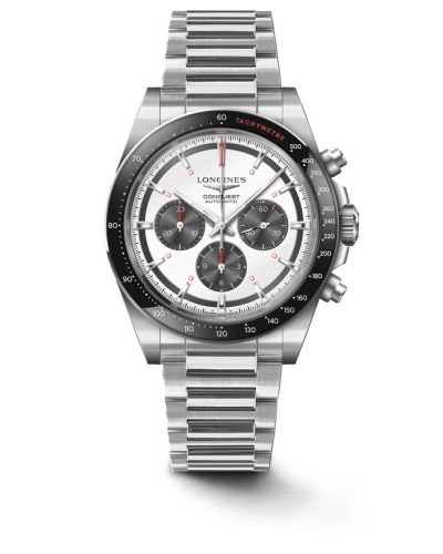 Longines Conquest Chronograph 42 Stainless Steel / Silver / Bracelet L3.835.4.72.6