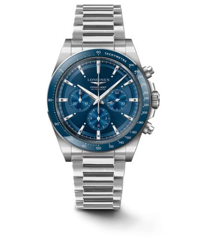 Longines Conquest Chronograph 42 Stainless Steel / Blue / Bracelet L3.835.4.92.6