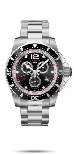 Longines HydroConquest 47.5 Chronograph Quartz Stainless Steel / Black / Bracelet L3.843.4.56.6