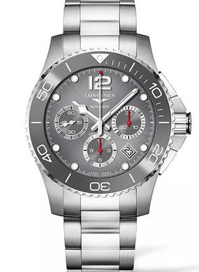 Longines HydroConquest 43 Automatic Chronograph Stainless Steel / Ceramic / Grey / Bracelet L3.883.4.76.6