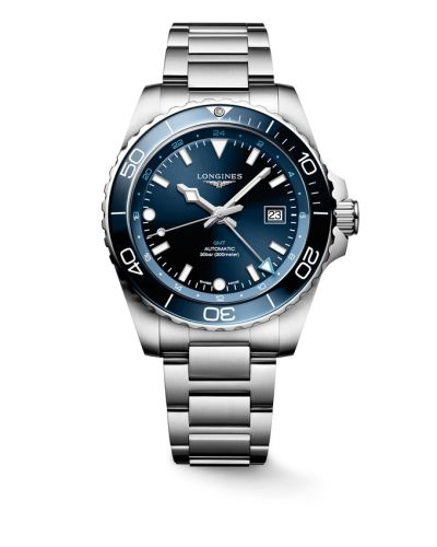 Longines Hydroconquest GMT 43 Stainless Steel / Blue / Bracelet L3.890.4.96.6