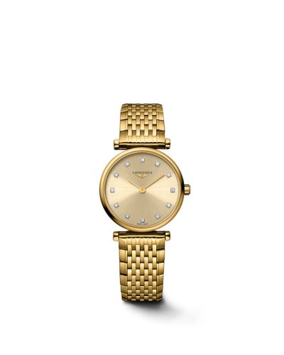 Longines La Grande Classique Quartz 24 Yellow Gold / Gilt - Diamond / Bracelet L4.209.2.37.8